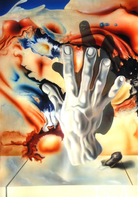 Phantastischer Surrealismus, Arcylbilder | Triptychon - Die Sehnsucht nach der Einheit: Geheimnis