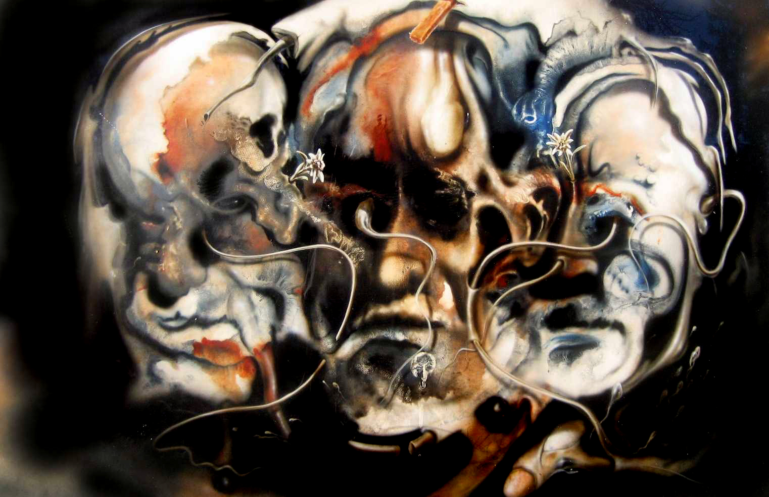 Gemälde in Acryltechnik, Titel: Siegmund Freud sich